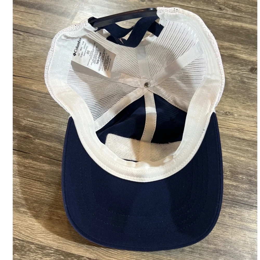 Columbia PFG Womens Trucker Hat Navy White Mesh Snapback Fishing‎ Outdoor Cap